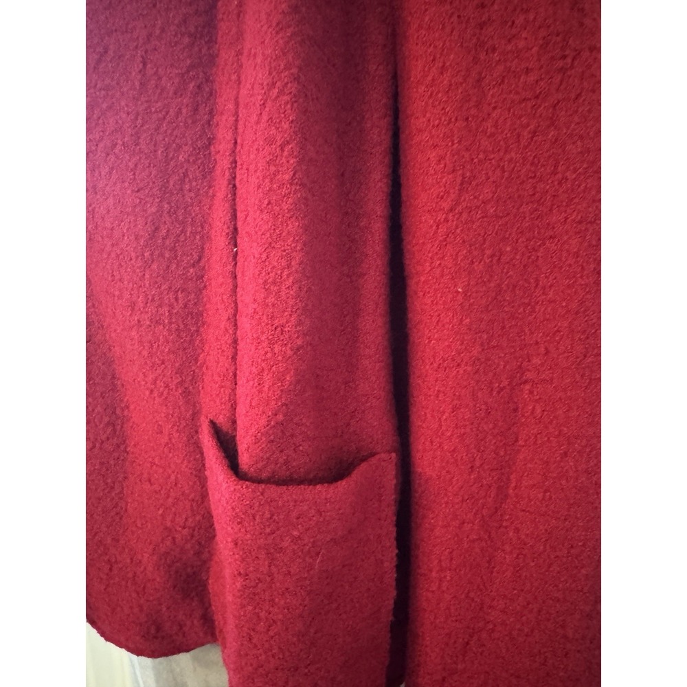J Jill Raspberry Jacket Blazer Boiled Wool Blend Pockets Snap Front XL Fall - Picture 15 of 16